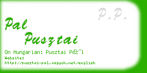 pal pusztai business card